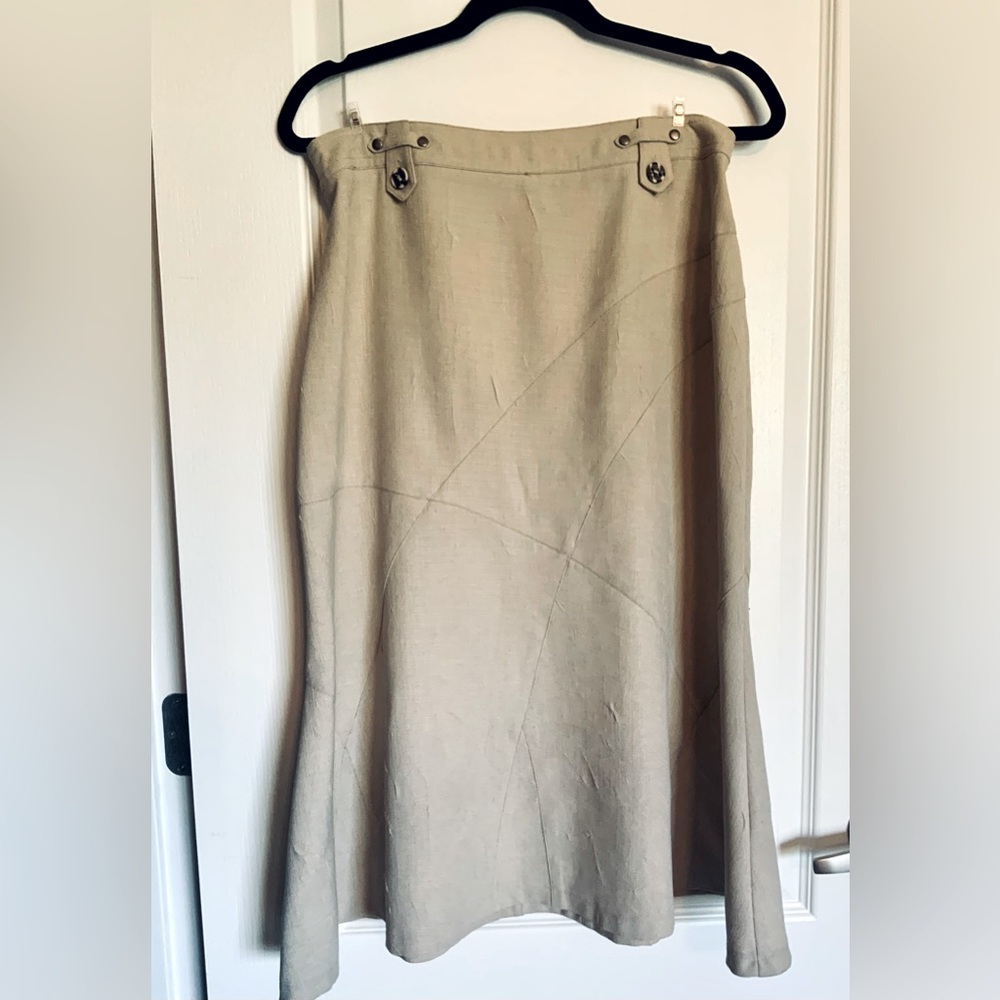 Linen like Long Skirt